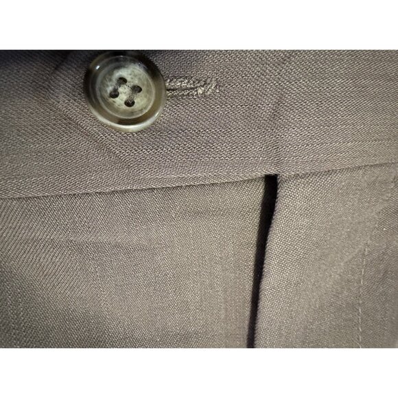 Lanificio D' Adorno Super 110 Wool Dress Pants 40 x 30 Brown Classic Cuffed - Picture 6 of 9
